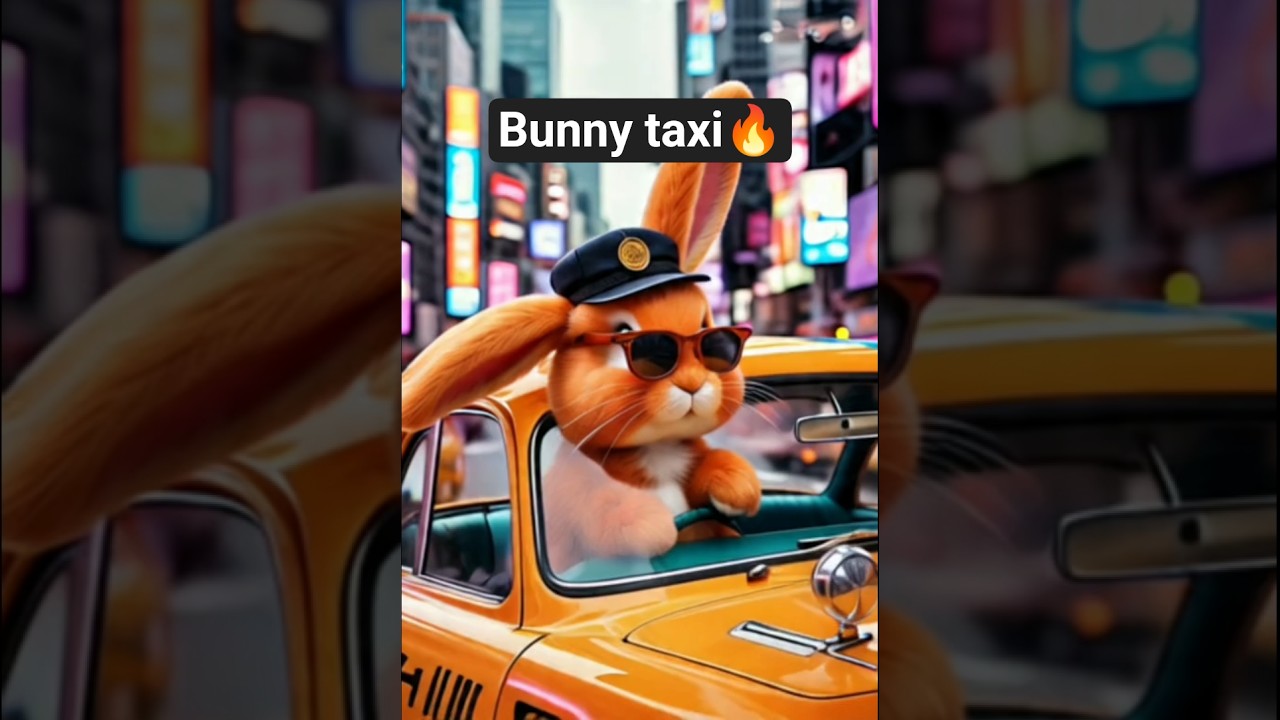 bunny driving taxi 😱🔥
