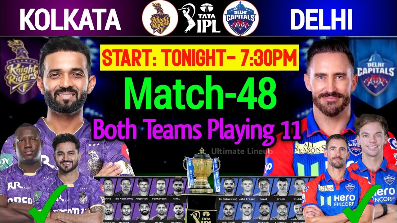 IPL 2025 | Kolkata vs Delhi Playing 11 | DC vs KKR Playing 11 2025 | KKR vs Dc Playing 11 2025