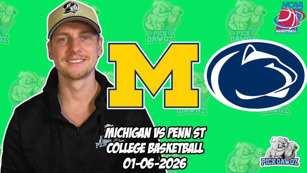 Мичиган против Пенн Стэйт 06.01.2026 Бесплатные прогнозы и ставки на студенческий баскетбол | Про...