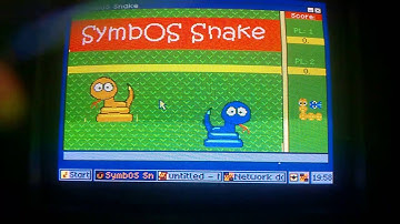 Snake game running in SymbOS with Network on 2 MSX computers