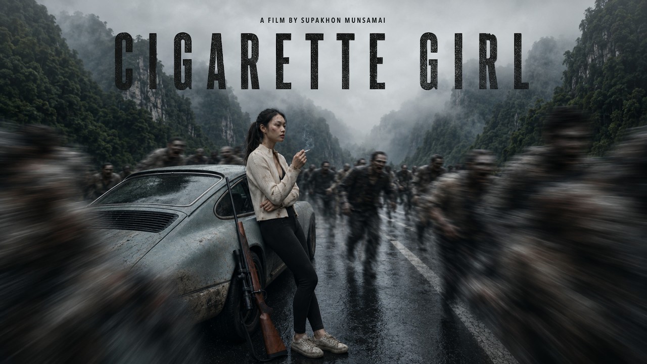 CIGARETTE GIRL — Apocalypse Day, an AI film by DustyGrey AI