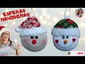 🔴Haz ESFERAS NAVIDEÑAS, Muñeco de Nieve y Galleta de Jengibre, Fáciles Con Arte en Tus Manos