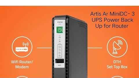 Artis Ar MiniDC -3 UPS Power Back Up for Router.