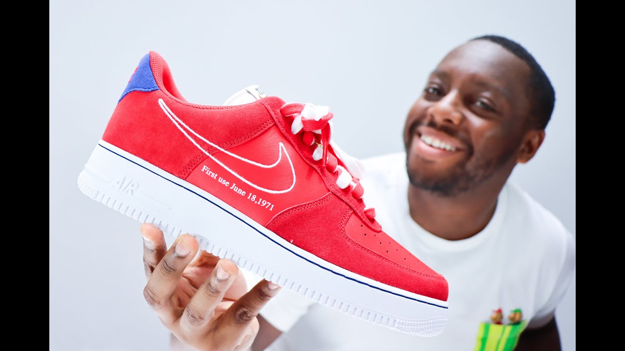 Nike Air Force 1 First Use Uni Red On Feet Sneaker Review QuickSchopes 199  Schopes DB3597 600 