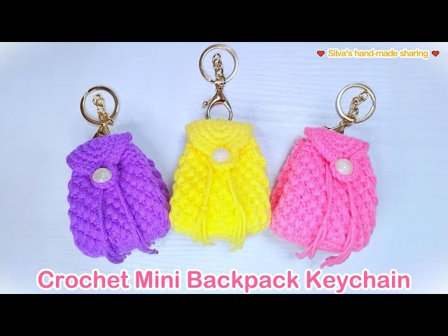 Crochet Mini Backpack With Chain.women's Bag With Backpack 