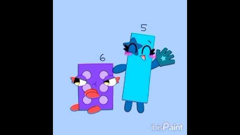 Number blocks 6 and 5 are playing squid game 🤣#numberblocks