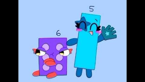 Number blocks 6 and 5 are playing squid game 🤣#numberblocks