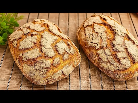 بدون عجن لا لمس للعجين فقط 4 مكونات خبز المانى مقرمش سحرى ولذيذ