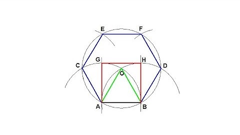 How to draw a regular hexagon, an equilateral triangle and a square given their side
