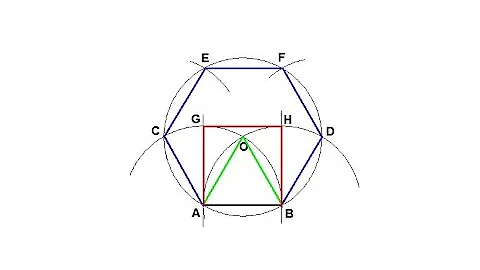 How to draw a regular hexagon, an equilateral triangle and a square given their side
