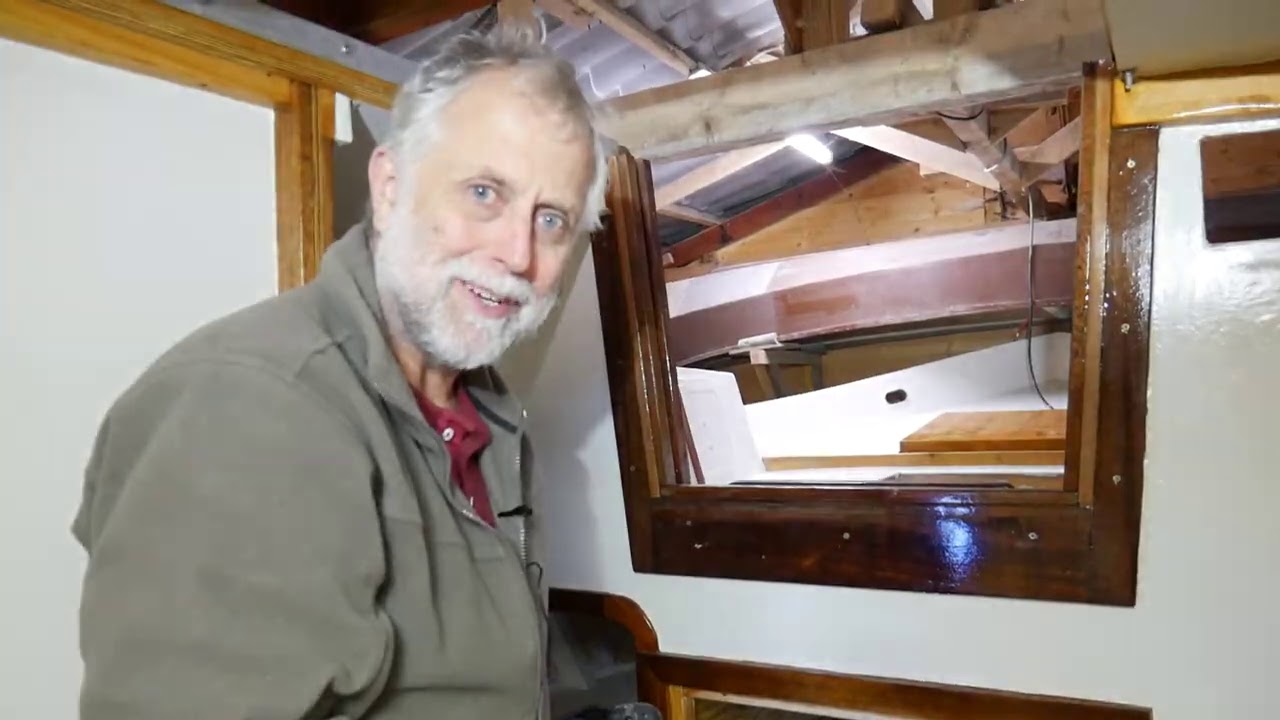 Under-quarter berth and engine room storage, and laminated stringers - SV Tapatya EP153