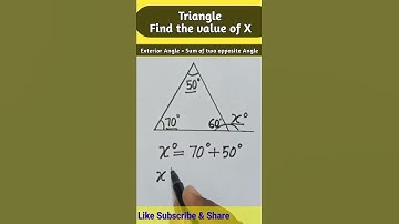 Triangle || Find the value of X (Angle) || @Sky Struggle Education #short