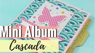 Mini Album Cascada - Tutorial Scrapbooking  | Con un Trozo de Papel