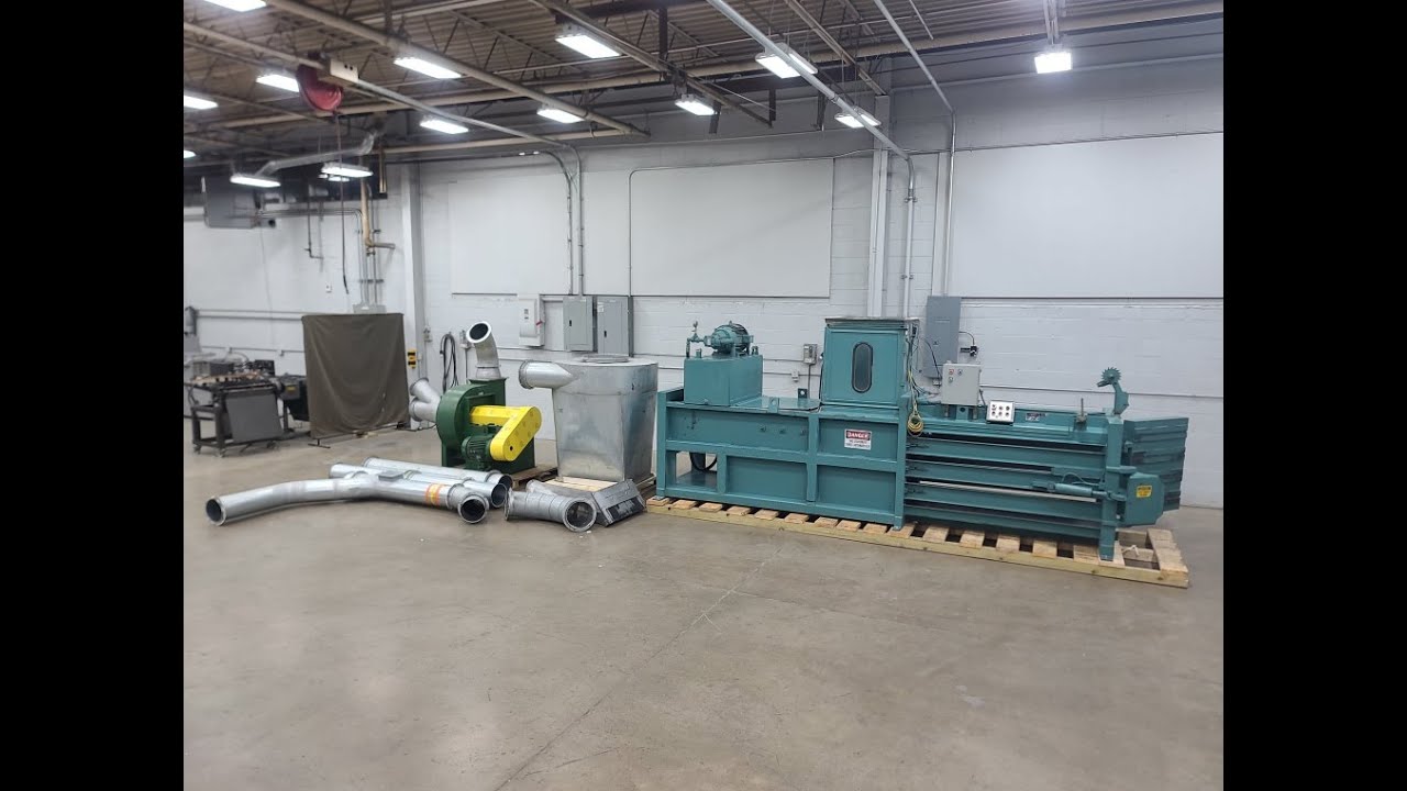 Paper Scrap Removal System w/ Maren 72 Automatic Baler and NYB Series ...
