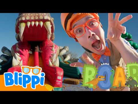 Blippi Becomes a Dino Explorer and Drives Dinosaur Vehicles | Blippi | Playtime and Learning Fun