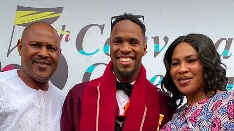 Faithia and Saidi Balogun's son Khalid Balogun graduates with a 1st class in Unilag #Celeb #Nigeria