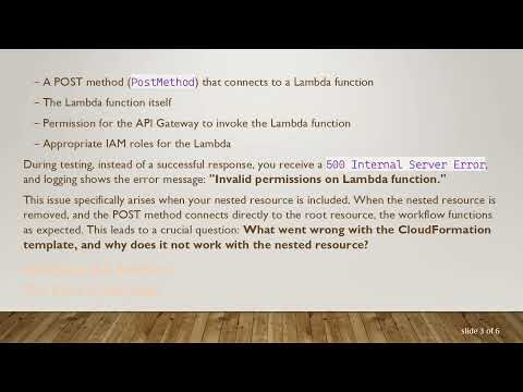 Resolving 500 Internal Server Error in AWS API Gateway with Nested Resources