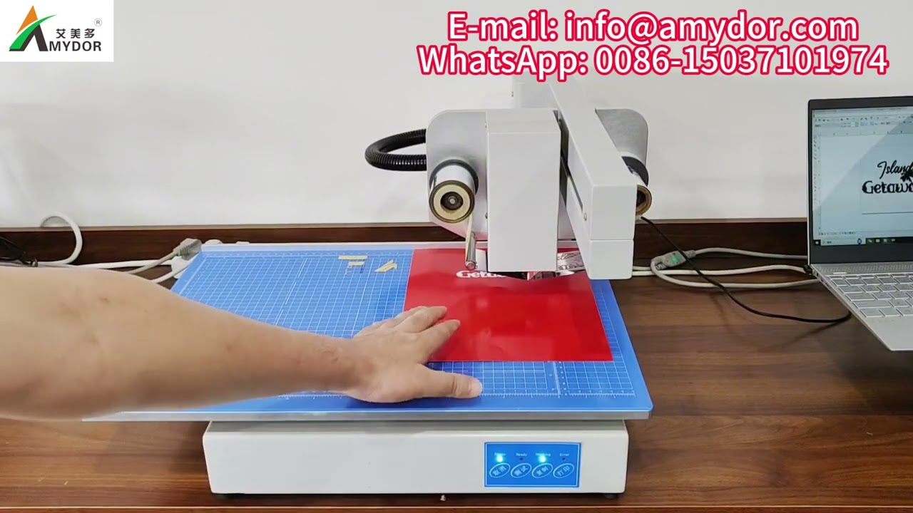 Amydor 3025 Digital Hot Foil Printer for Invitation , Paper Cards Hot Stamping Content Design