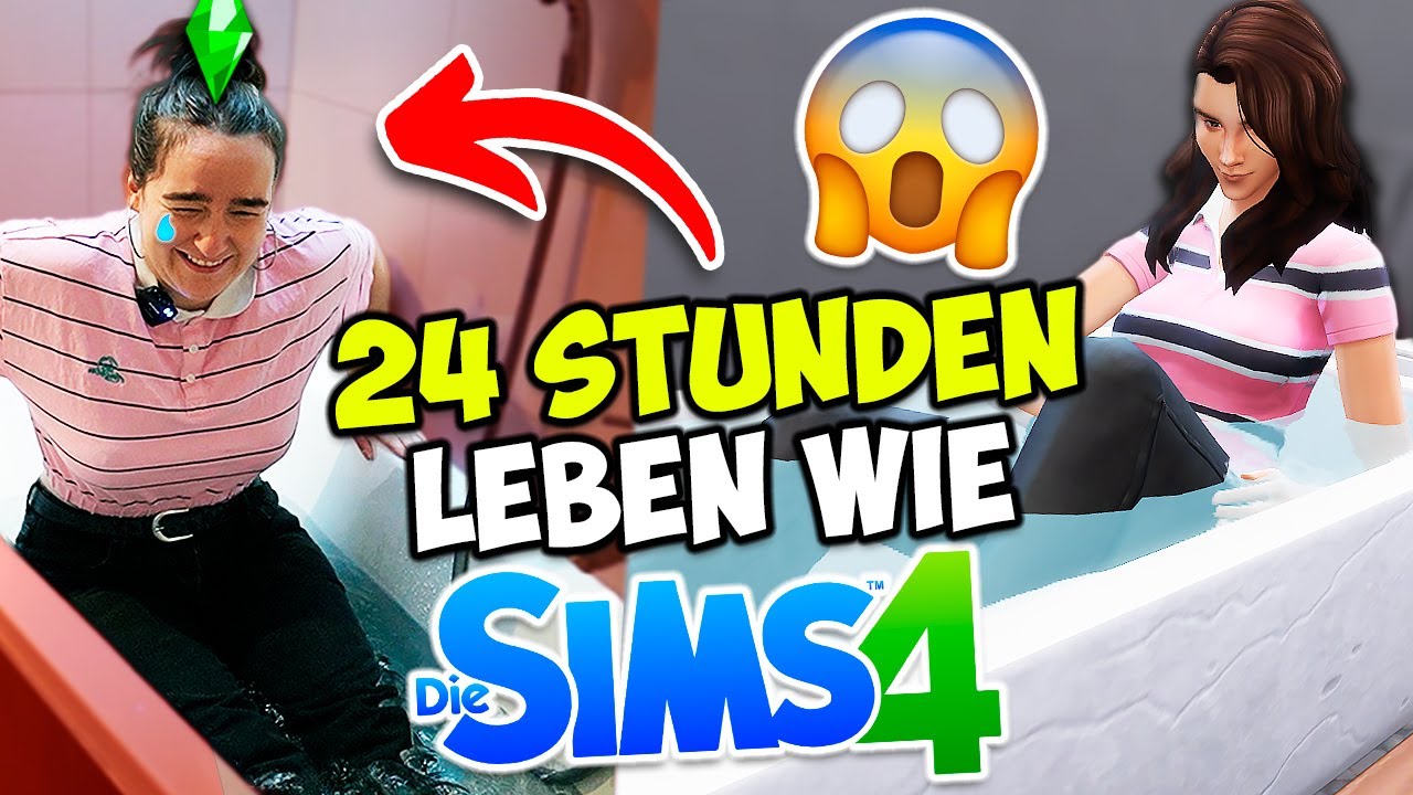 24 STUNDEN *leben* wie SIMS bei Die Sims 4 ABER in ECHT! 😳😱 Nesmeralda