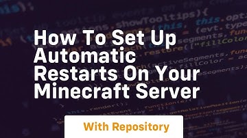How to set up automatic restarts on your minecraft server