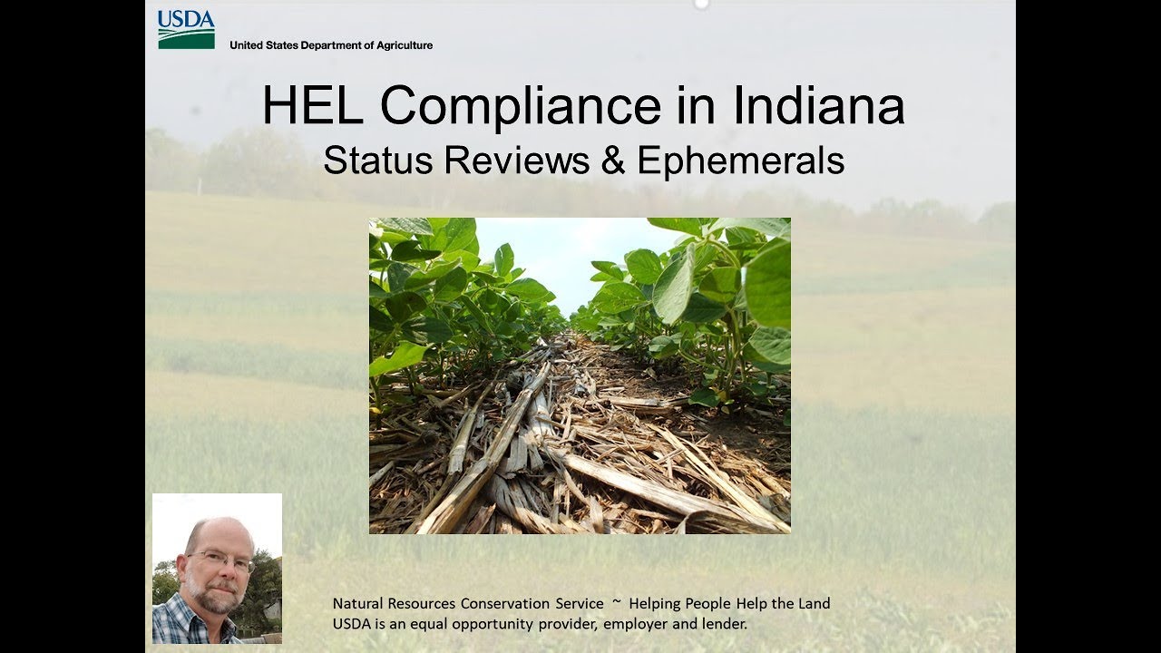 Indiana NRCS HEL Compliance Status Reviews & Ephemerals YouTube