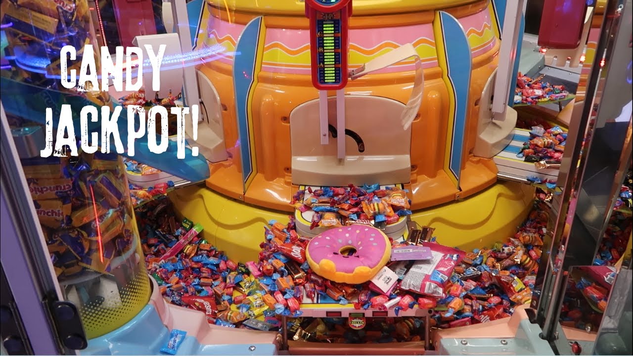 Джекпот Candy Pusher! Выиграйте кучу призов и леденцов! Веселая аркадная игра