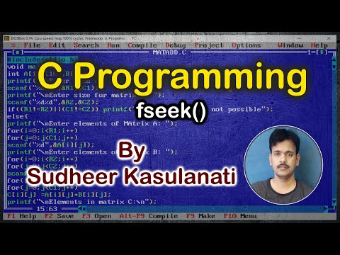 C Programming 37 - Files - fseek() function