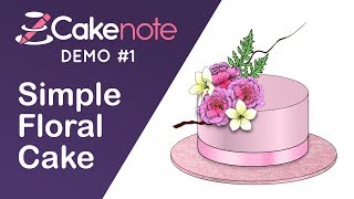 Cakenote Demo #1: Simple Floral Cake screenshot 4