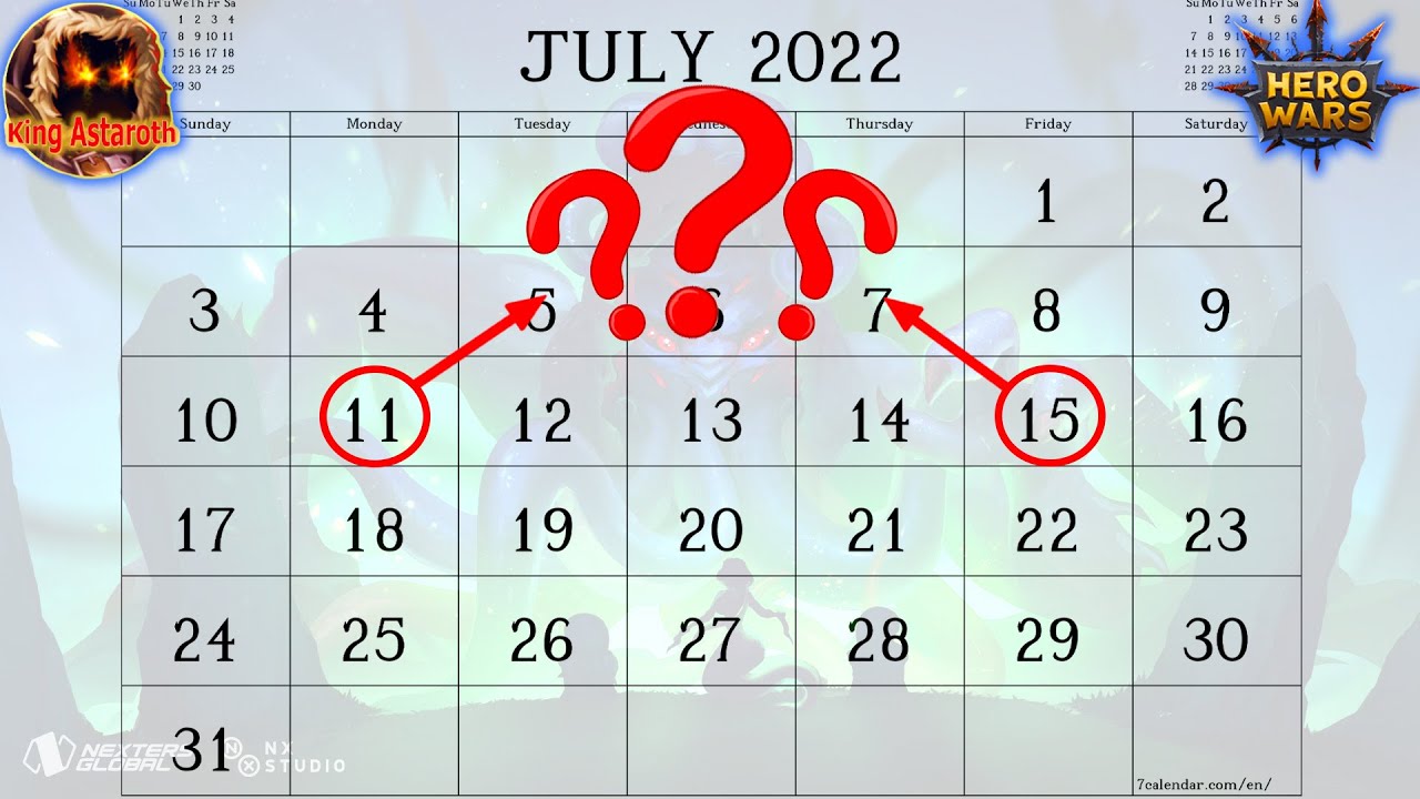 hero wars | July events revealed! My guess on mysterious gap in mid-July!