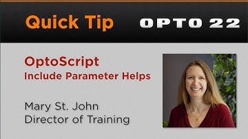 OptoScript – Include Parameter Helps