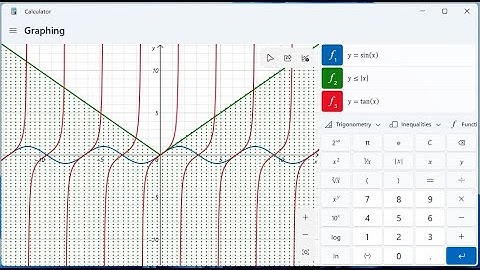 Plot graphs using windows 11 calculator