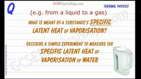 The Specific Latent Heat of Vaporization of Water - Physics Experiment
