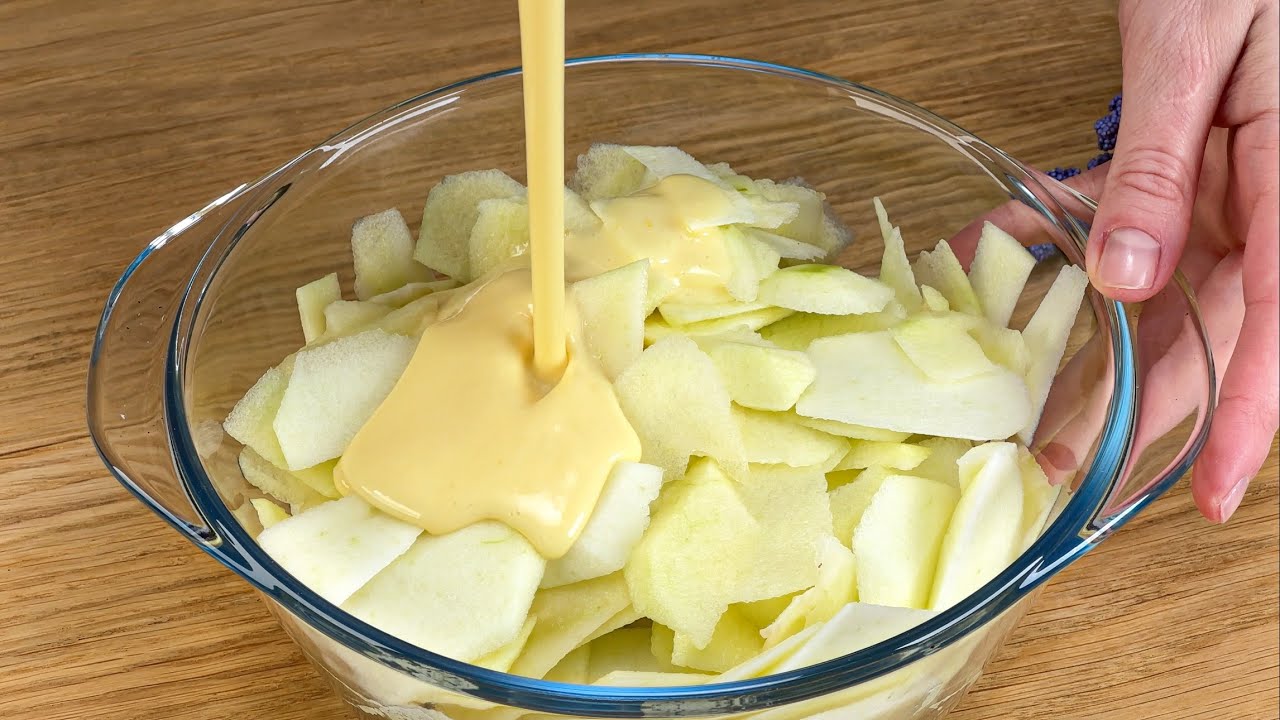 Leckerer Apfelkuchen ohne Mehl und Zucker! Unglaublich schnelles und ...