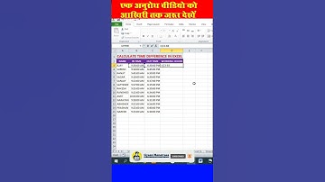 CALCULATE TIME DIFFERENCE IN EXCEL