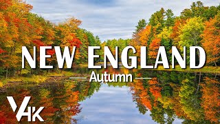 New England 4K Amazing Autumn Film -Relaxing Piano Music - Breathtaking Autumn Landscape 2024