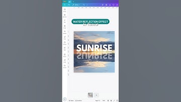🌊Create water reflection text in Canva!