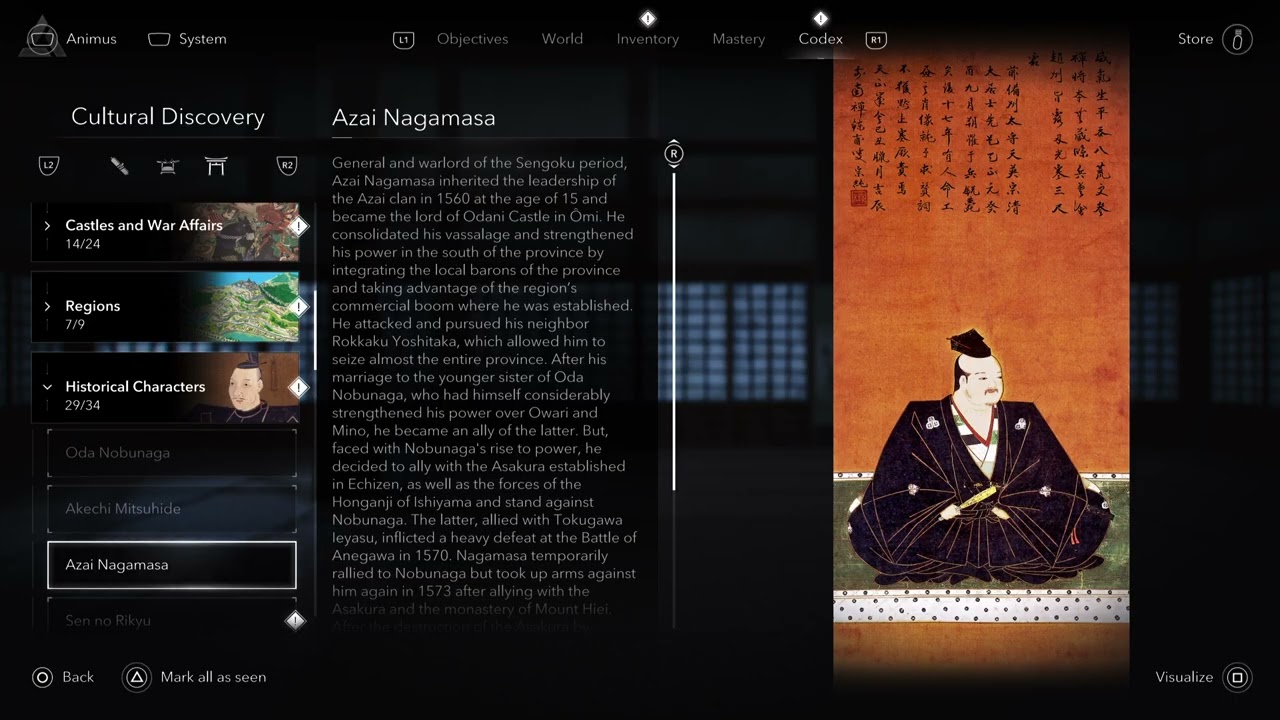 Historical Characters of the Codex (AC Shadows)