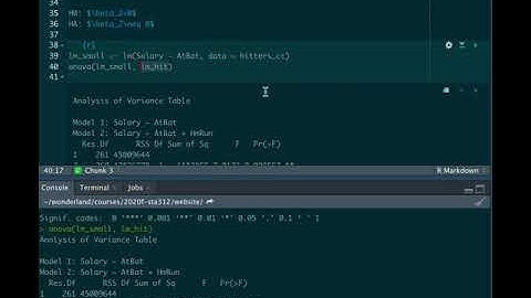 F-tests in R Walk Through