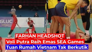 DETIK-DETIK SMASH FARHAN KENA KEPALA PEMAIN VIETNAM DAN INDONESIA JUARA SEA GAMES VIETNAM