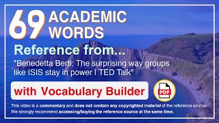 69 Academic Words Ref from Benedetta Berti: The surprising way groups like ISIS stay in power, TED
