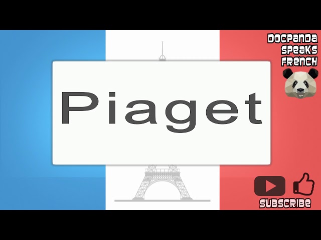Piaget How To Pronounce French Native Speaker YouTube