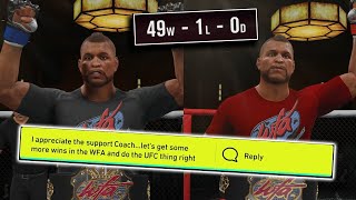 UFC 4 career but we never leave the WFA.. what happens?