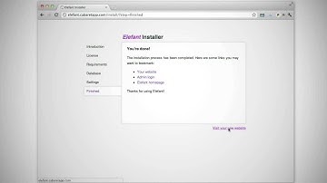 Elefant CMS / Screencast: Installing Elefant