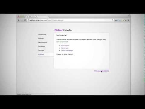 Elefant CMS / Screencast: Installing Elefant