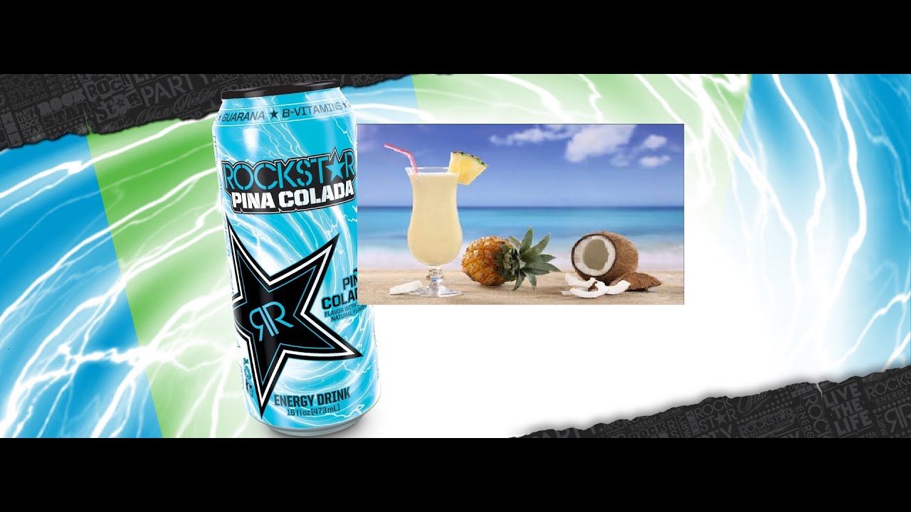Rockstar Pina Colada energy drink, Crave Con YouTube
