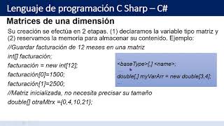 003 - Matrices en C#