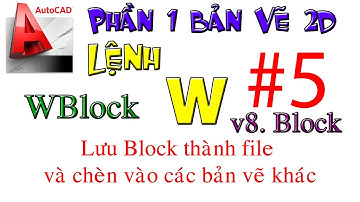 Autocad p1v8 Tạo Block #5. Lệnh Wblock lưu block thành file để chèn vào các bản vẽ khác - Khánh Tôm