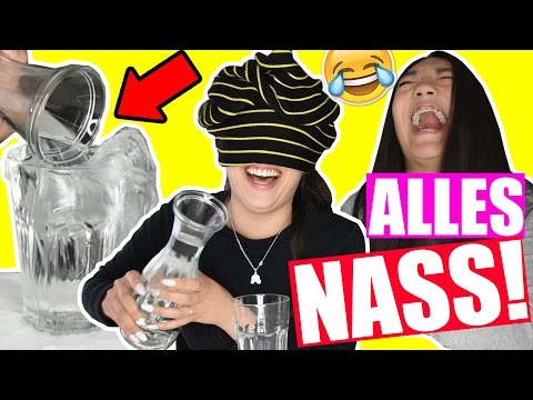 Wasserglas BLIND einschütten CHALLENGE 💥 EXTREM 💥!! | SandyDynamite