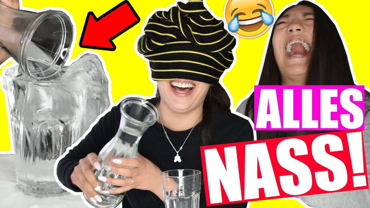 Wasserglas BLIND einschütten CHALLENGE 💥 EXTREM 💥!! | SandyDynamite