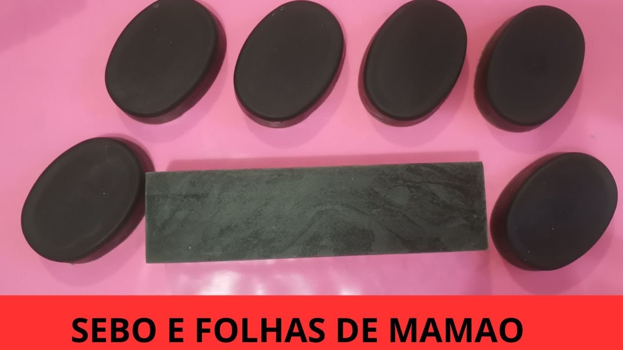 SABÃO GLICERINADO COM FOLHA DE MAMÃO   Remove a Sujeira E DA BRILHO NAS PANELAS ou de alerim